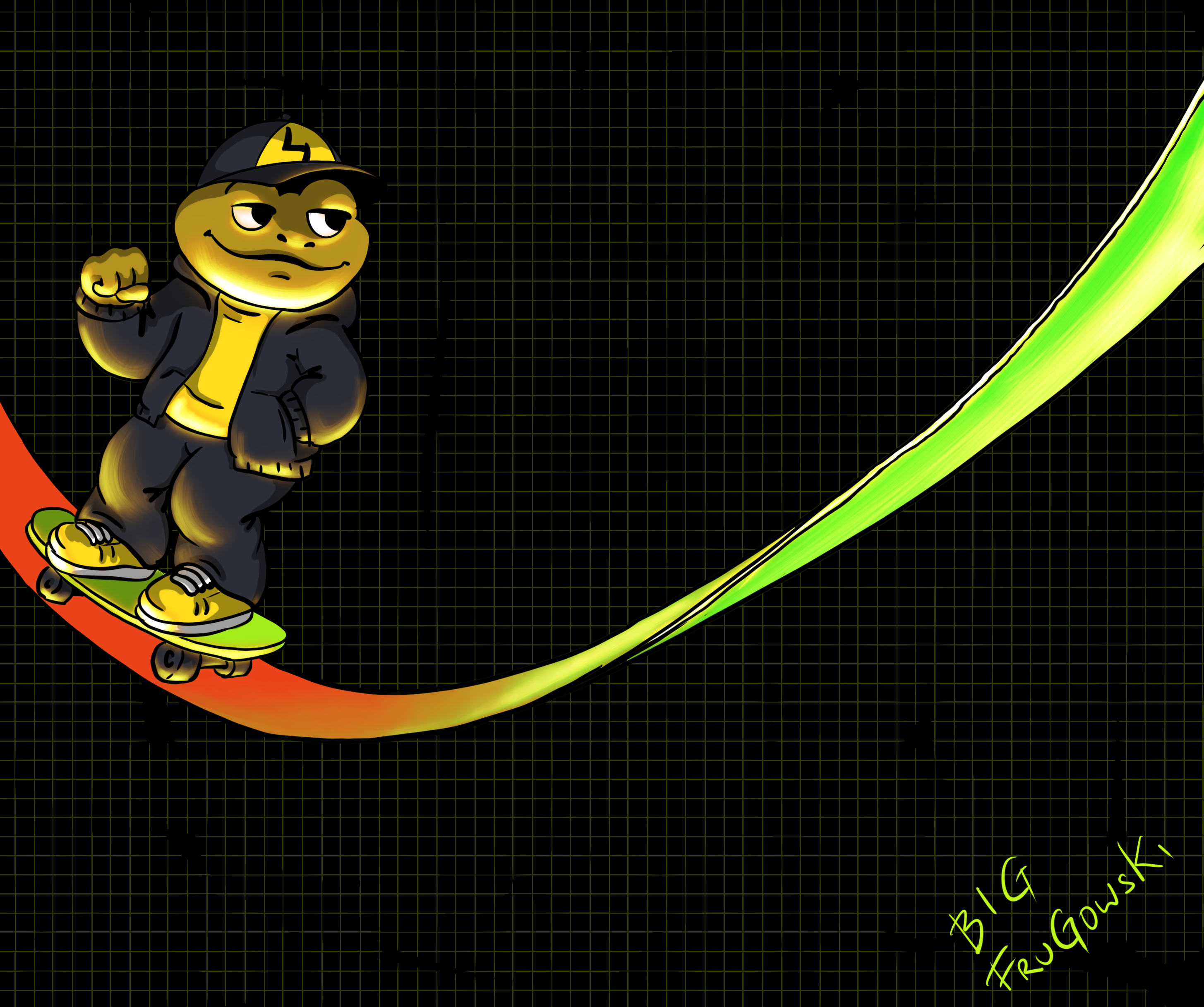 Chill 4OG skateboarding through city grid